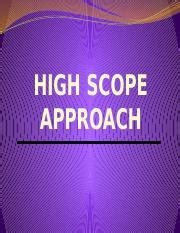 High Scope Approach 的图像结果