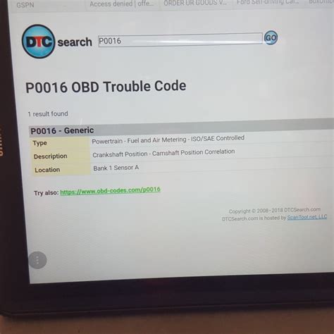 Image result for Error Code P0016