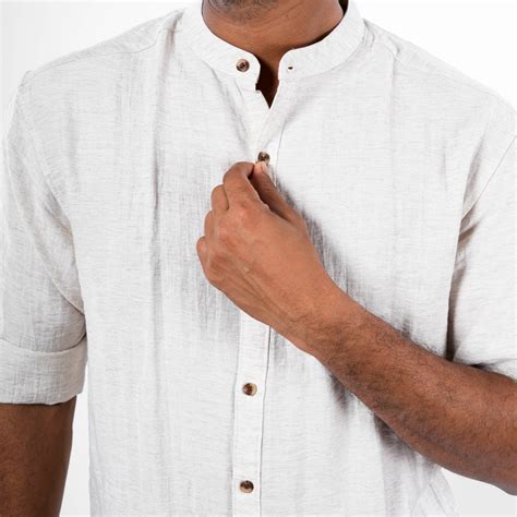 Mandarin Collar - Linen Shirt – Snipes