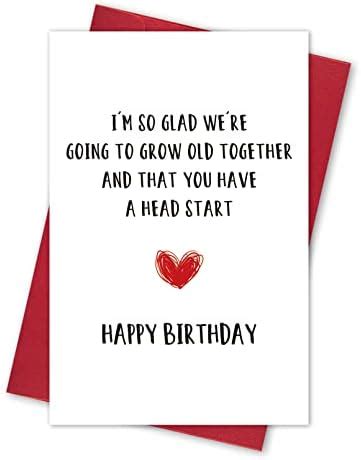 Joukfun Birthday Card for Husband, Husband Bday Card, Funny B-day Card ...