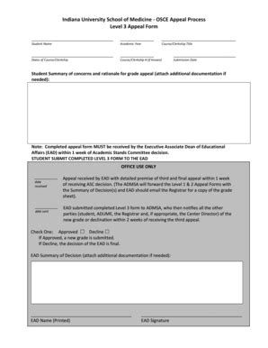 Fillable Online msa medicine iu Indiana University School of Medicine ...