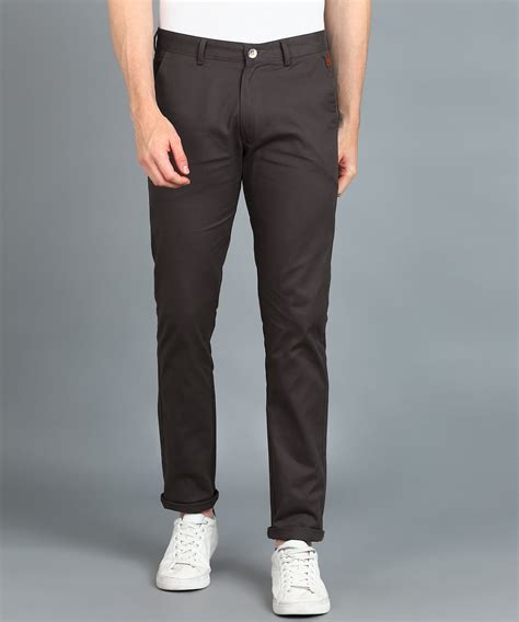 Men's Grey Cotton Slim Fit Casual Chinos Trousers – Urbano Fashion