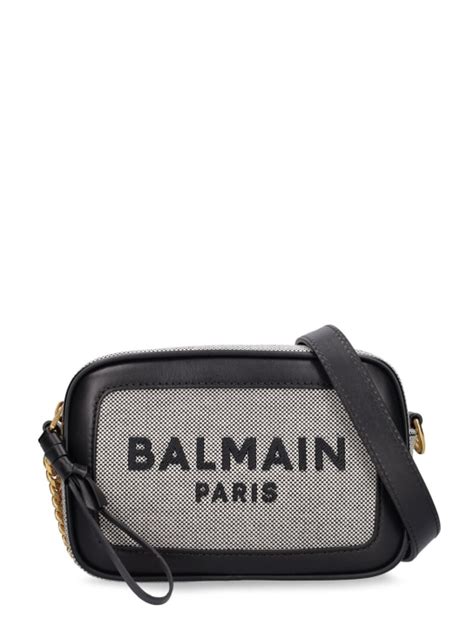 B-army logo canvas camera bag - Balmain - Women | Luisaviaroma