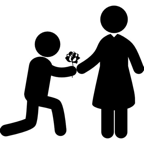 Man giving a flower to his girlfriend as love symbol in romantic ...