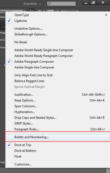 Image result for Bullet List InDesign