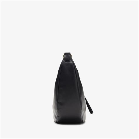 Womens Willow Moon Black Leather Shoulder Bag | Clarks