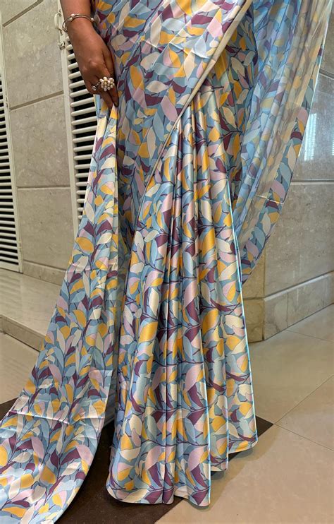 Stunning Multicolor Japan Satin Saree