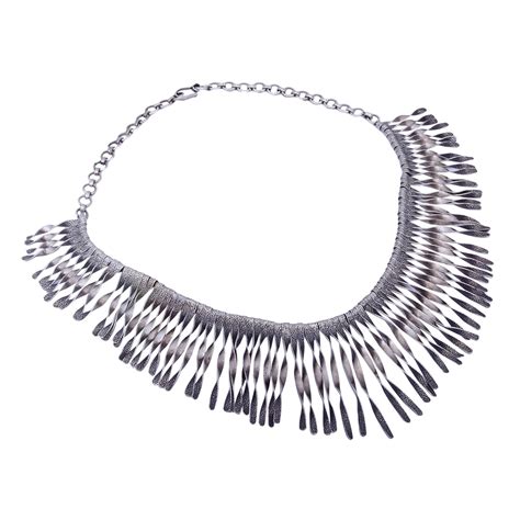 Buy Sterling Silver Neckpiece Twisted Spikes, online India – Atrangi ...