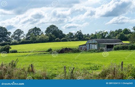 English Farmland on a Sunny Summers Day Stock Image - Image of buildings, cloud: 289152413