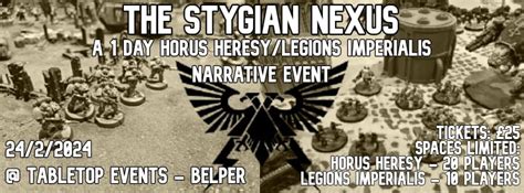 The Stygian Nexus - A 1 Day Horus Heresy/Legions Imperialis Narrative ...