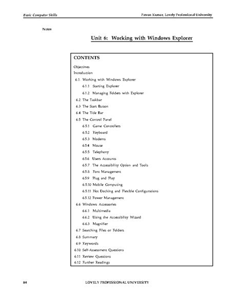Basic Computer Skills chapter 6 - Basic Computer Skills Notes Unit 6 ...