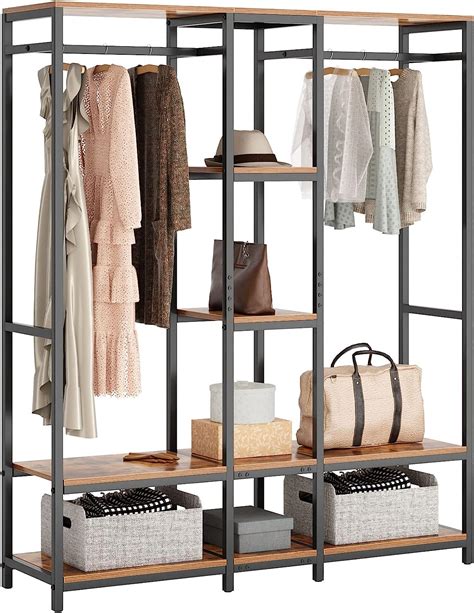 Amazon.com: soges Closet Racks For Hanging Clothes, Garment Racks with ...