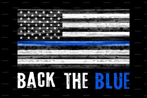 Back The Blue Flag Wallpapers - Wallpaper Cave