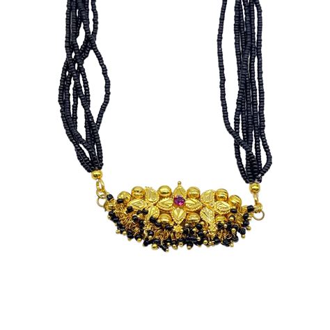 Buy Short Mangalsutra Designs Gold Plated Necklace Fancy Mangalsutra ...
