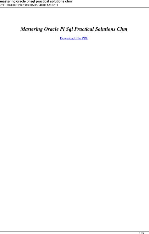 Mastering Oracle PL/SQL Development 的图像结果