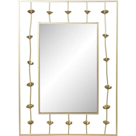 Miroir floral doré en métal pour élégance intérieure 70 x 5 x 100 cm ...