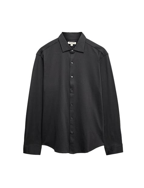 Buy Slim Fit Easy Iron Pure Cotton Jersey Shirt at Marks & Spencer