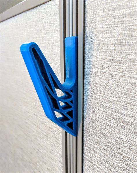 Modern Office Cubicle Hook - 3D Printed Partition Rail Coat Hanger in ...