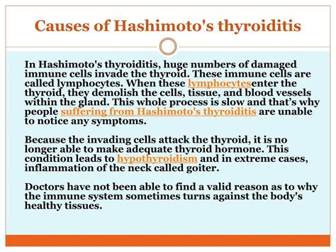 PPT - Hashimoto's thyroiditis: The most common form of thyroiditis PowerPoint Presentation - ID ...
