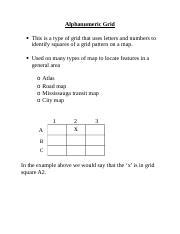 Image result for Alphanumeric Grid Map