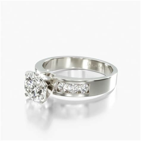 14K White Gold Round Shaped Diamond Wedding Ring (.49 CTW.)-8817w14