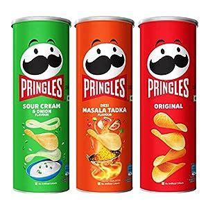 Kellogg's Pringles Original + Sour Cream & Onion + Desi Masala Tadka ...