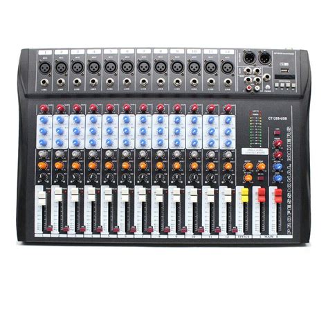 Buy RibasuBB 12 Channel CT120S DJ Mixer, Console with Bluetooth USB,XLR ...