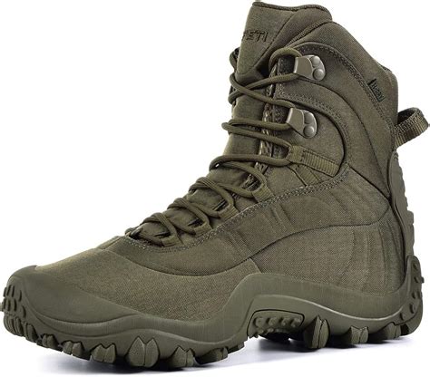 XPETI Men’s Mid-Ankle Thermator Waterproof Tactical Boot green Size: 14 ...