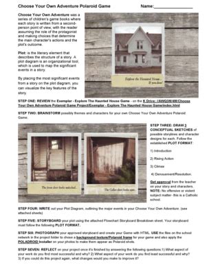 Fillable Online schools bgcdsb Choose Your Own Adventure Polaroid Game ...