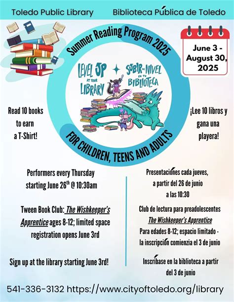 Summer Reading Program 2025 | Toledo OR