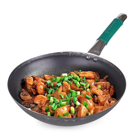 The Indus Valley Pure Iron Wok with Silicone Grip | Medium, 24.6Cm/9.7 ...