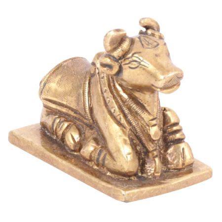 Brass Sitting Nandi Statue