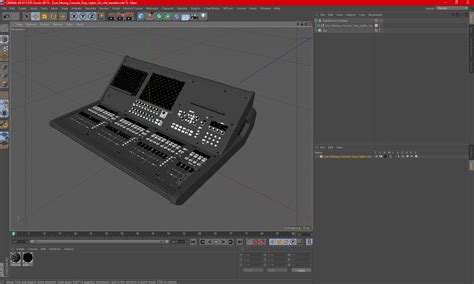 Live Mixing Console Grey Lights On 3D model | 3D Molier International