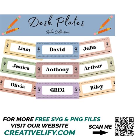 New! classroom name tags | Boho | Student desk plates | stud - Inspire ...