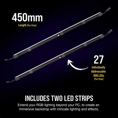 Buy Corsair iCUE LS100 LED Smart Lighting Strip Expansion Kit 450mm ...