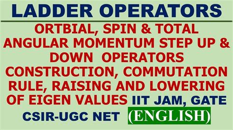 Image result for Ladder Operator