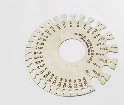 Inditrust Round Stainless Steel Wire Gauge Diameter Gage Metal Inch ...