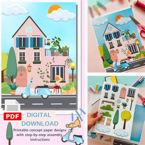 DIY Cut and Paste Printable Paper Craft Activities for Kids, Printable ...