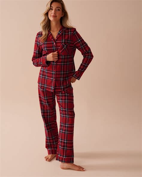 Red Plaid Flannel PJ Set | la Vie en Rose