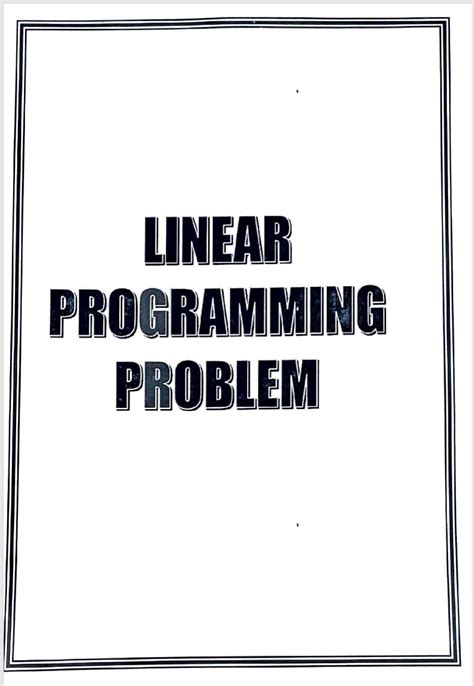 Class 12 Project Linear Programming Problems - LINEAR PROGRAMMING ...