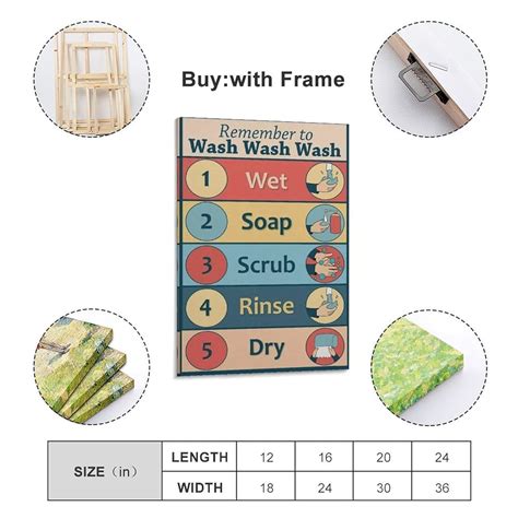 LZXH Hand Washing Poster Wash Hands Poster for Kids - India | Ubuy