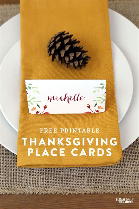 Thanksgiving Place Card Template Free Download You Will Find 6 Place ...