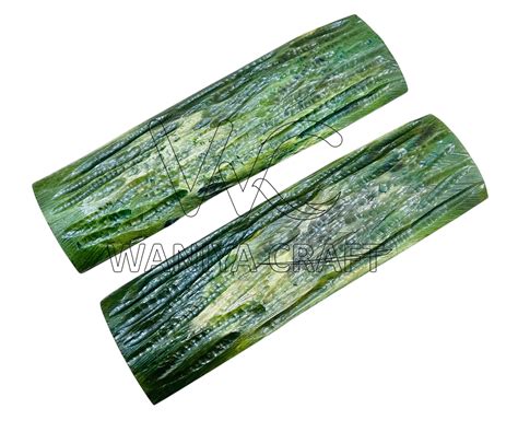 Dyed Green Stag Bone jigged Scales – Waniya Craft