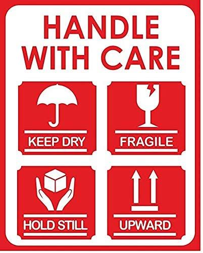 Buy BlackDreams® Self Adhesive Fragile Handle with Care Sticker/Label ...