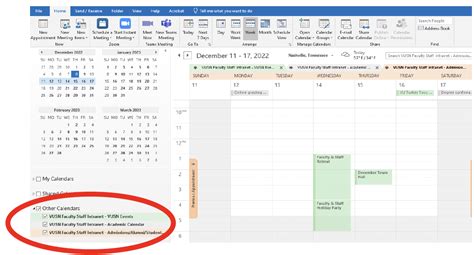 Using the VUSN Calendar -School of Nursing | Vanderbilt University