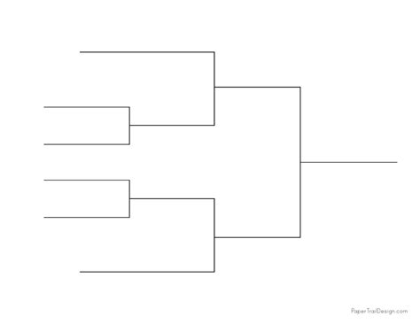 Tournament Bracket Templates - Single Elimination - Paper Trail Design