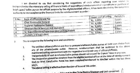 Monetary Ceiling for Purchase of Briefcase/Ladies Purses | For Officers ...