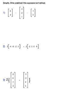 Image result for Matrix Example Problems