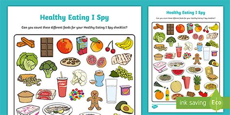Healthy Eating Images - I Spy Game - Resource (teacher made)