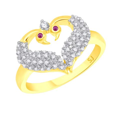 Buy Sukai Jewels Peacock Gold Plated Alloy & Brass Cubic Zirconia ...